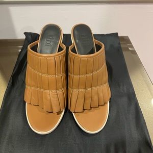 Tibi shoes in size 38, made in Brazil. Combine with two colors brown and grey.